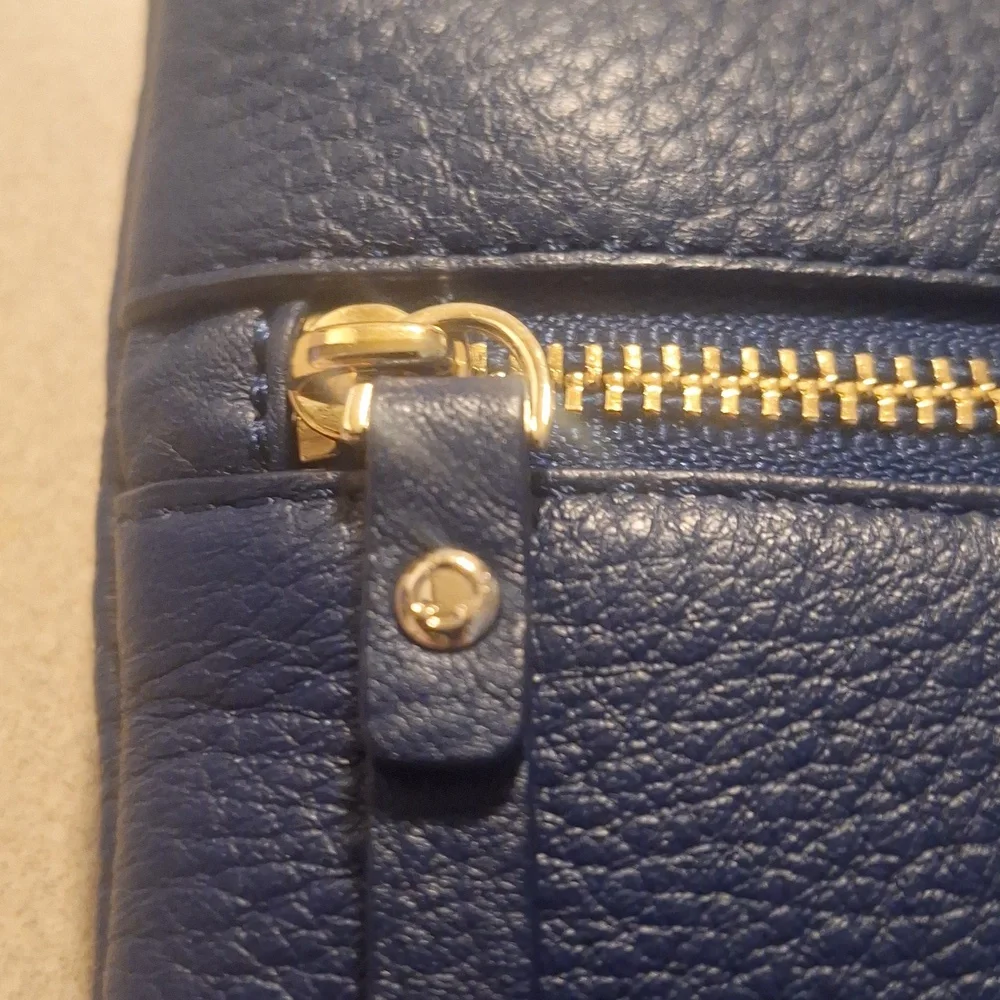 Kate Spade Blue Pebbled Leather Wristlet